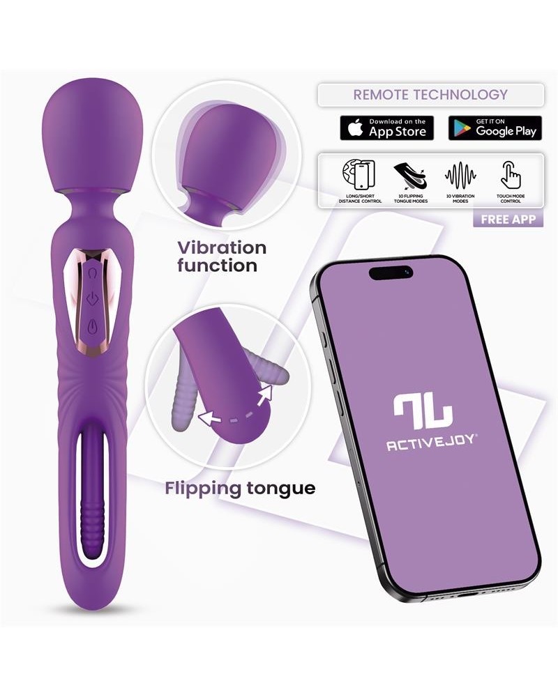 salma wand with flipping tongue and vibration with app