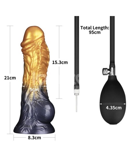 dual density silicone inflatable dildo 8