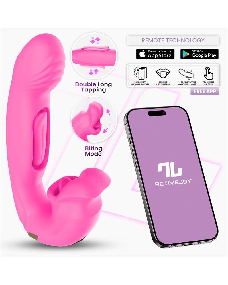 bimby biting and double tongue tapping vibrator with app
