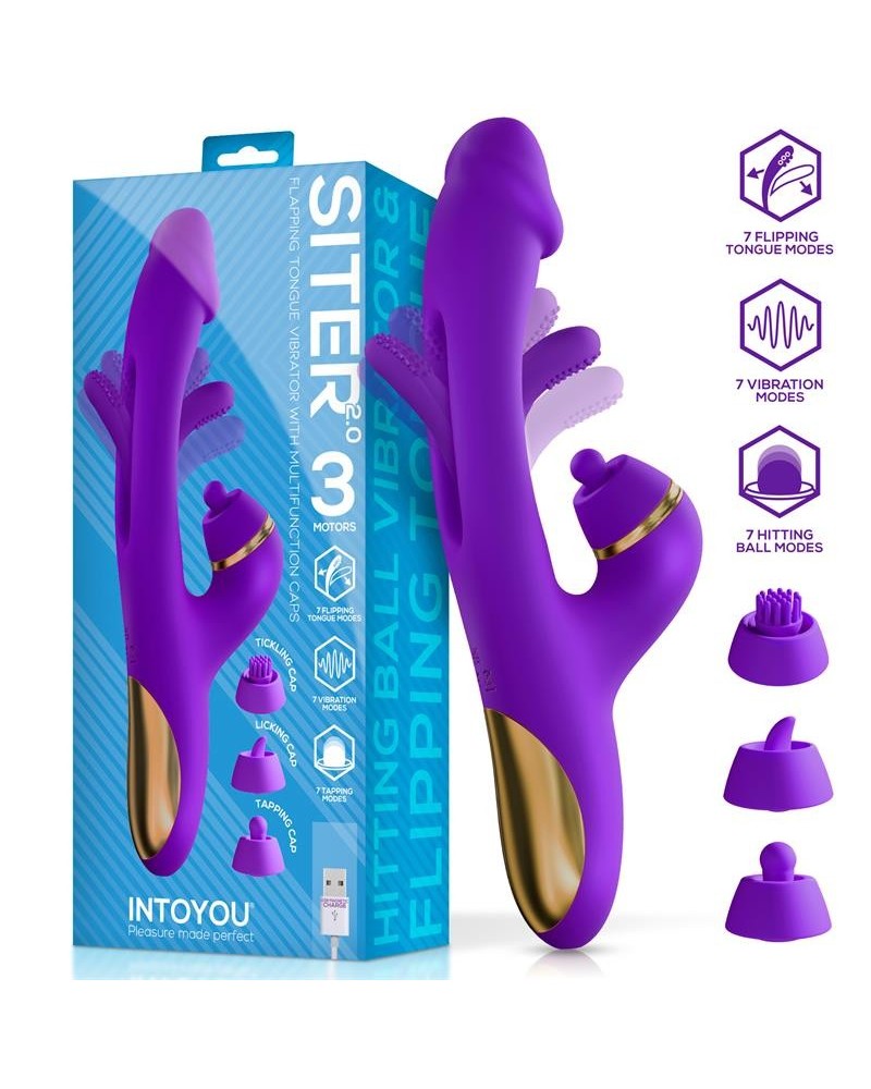 siter 2.0 flapping tongue with hitting ball vibrator with caps
