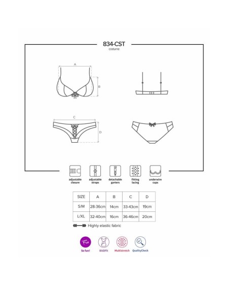 834-cst-6 nurse costume 3 pieces