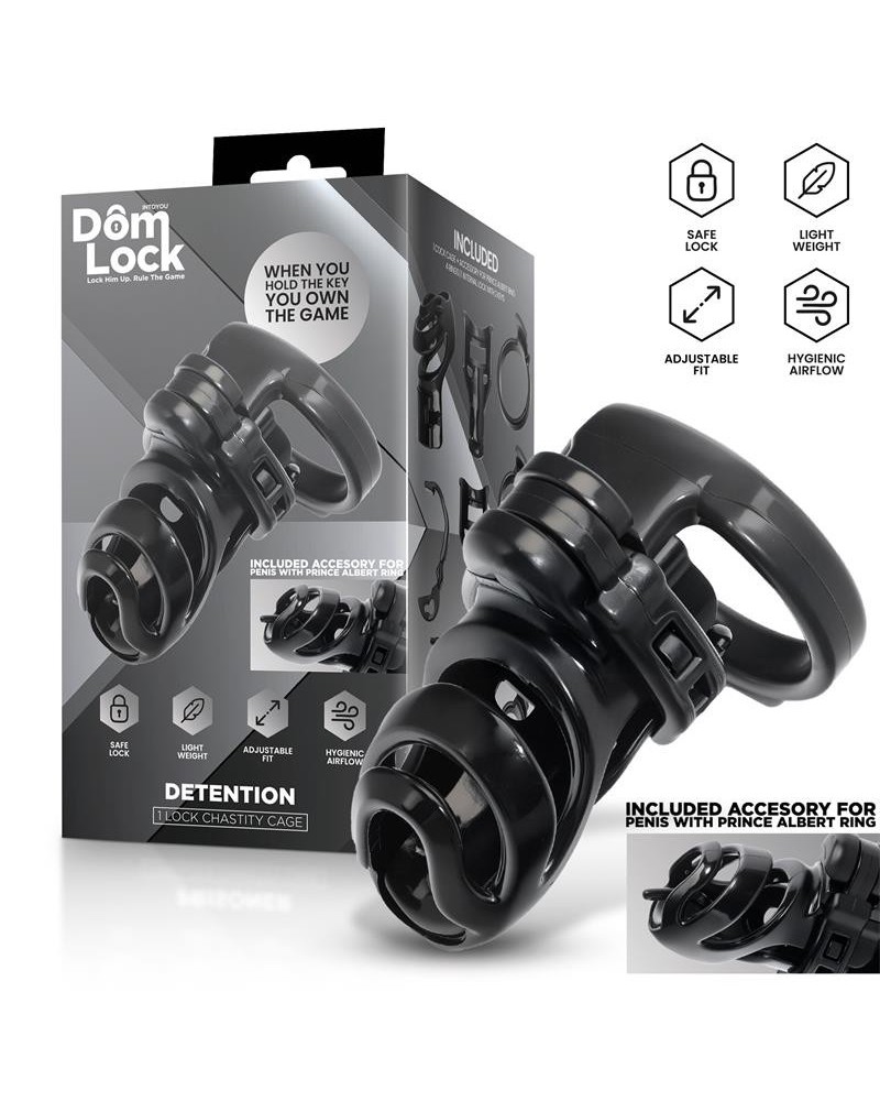 detention chastity cage with accessory for prince albert