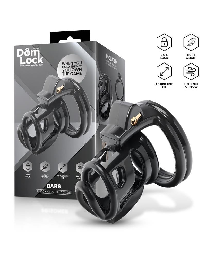 bars chastity cage with internal lock
