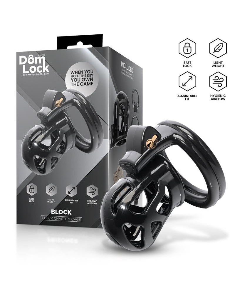 block chastity cage with internal lock