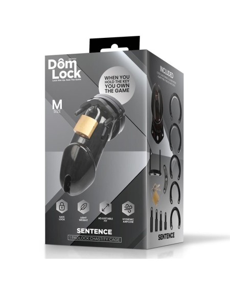 sentence chastity cage size m