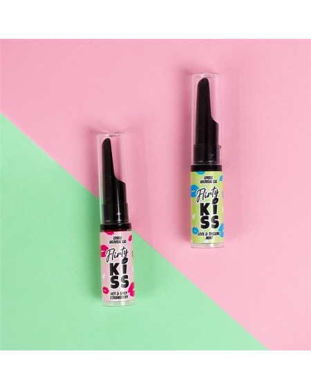 flirty kiss strawberry and mint oral sex gels 2x8g