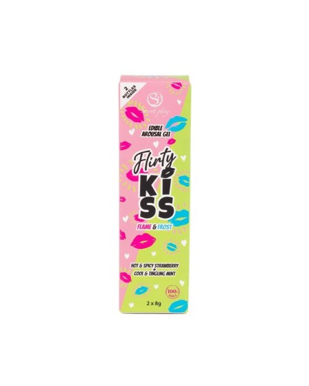 flirty kiss strawberry and mint oral sex gels 2x8g