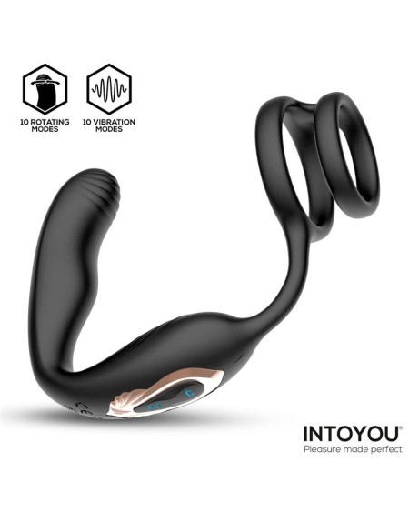 bruce prostate massager 360o with double cockring with vibration