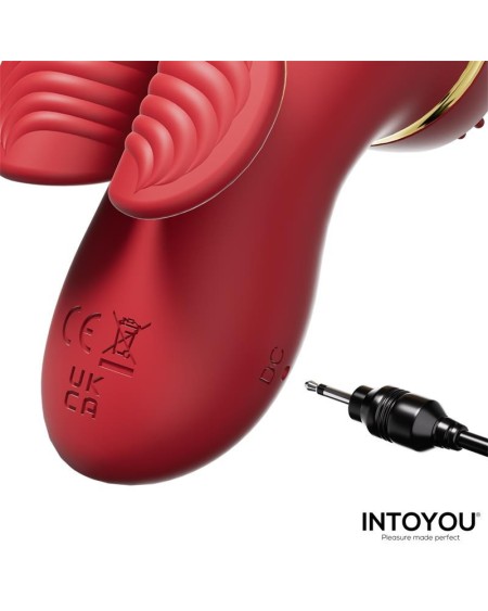 beeny stimulator with 4 caps, suction, tapping, tickling and licking