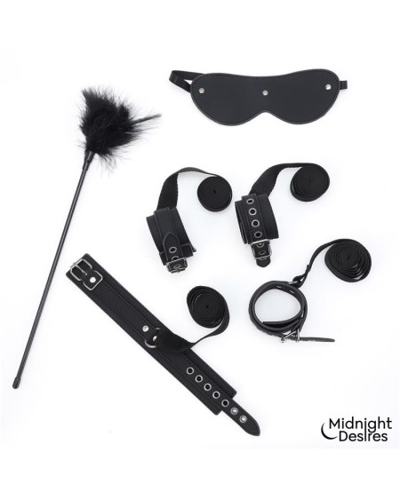 bondage set with blindfold, feather tickle and cuffs
