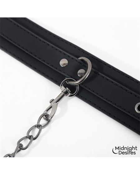 collar and ankle cuffs with chain