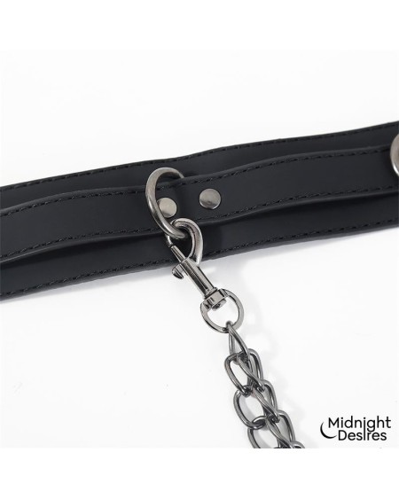 collar and ankle cuffs with chain