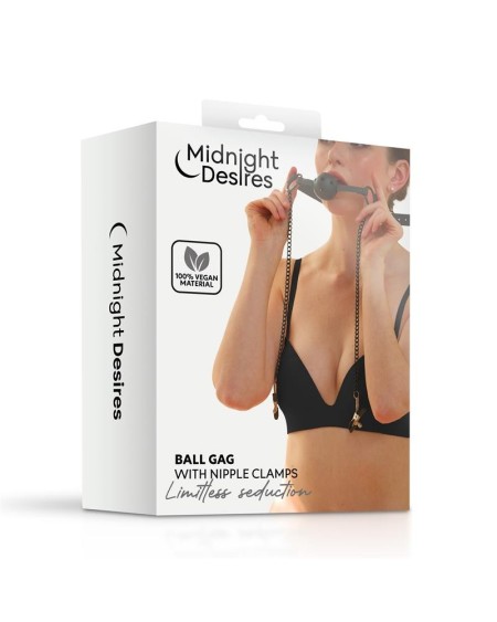 ball gag with nipple clamps