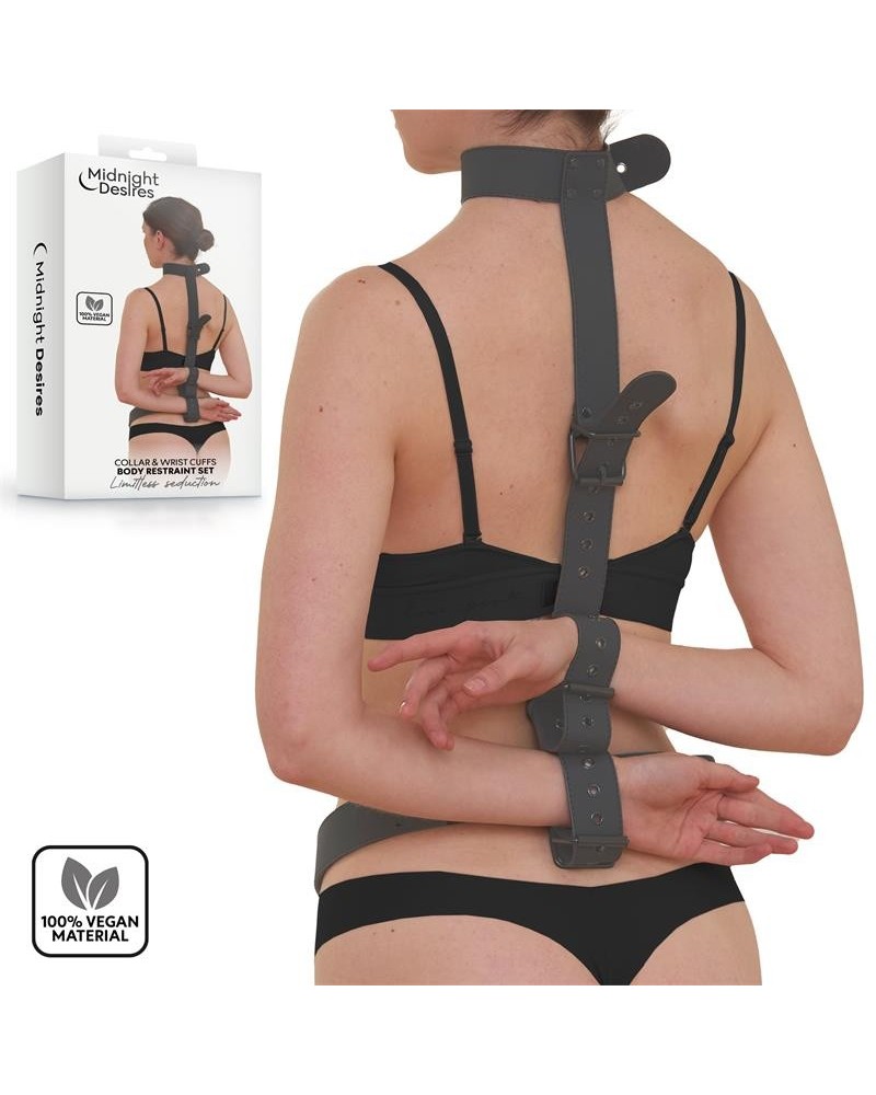 collar and wrist cuffs body restraint set