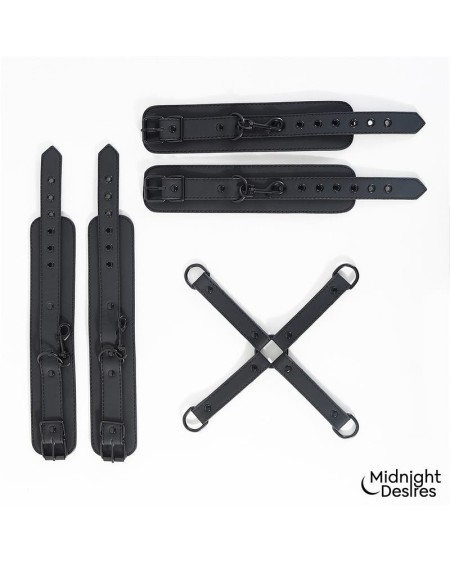 hogtie cross bar hand and ankle cuffs