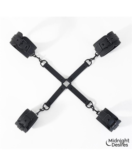 hogtie cross bar hand and ankle cuffs