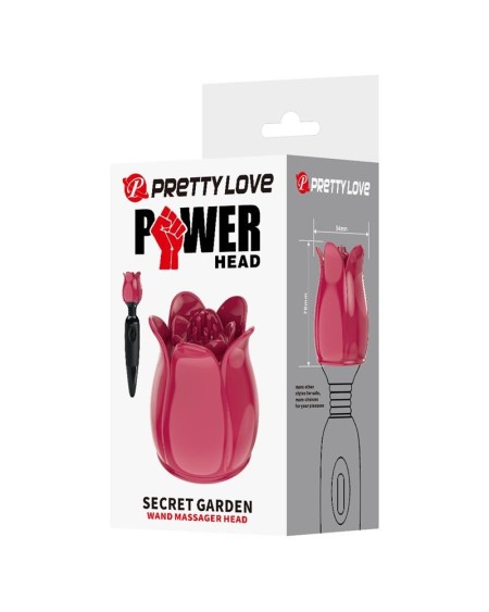 flower wand power wand massager head red