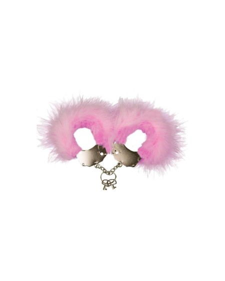 Cufs Metal and Feathers Pink