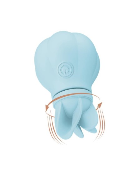 Stimulator Caress Vibration and Rotation Light Blue