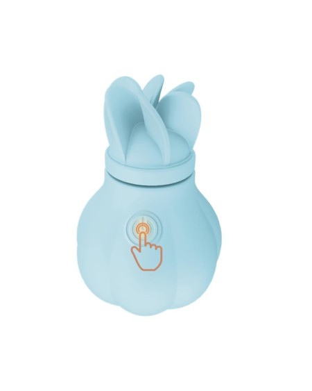 Stimulator Caress Vibration and Rotation Light Blue