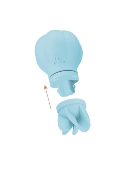 Stimulator Caress Vibration and Rotation Light Blue
