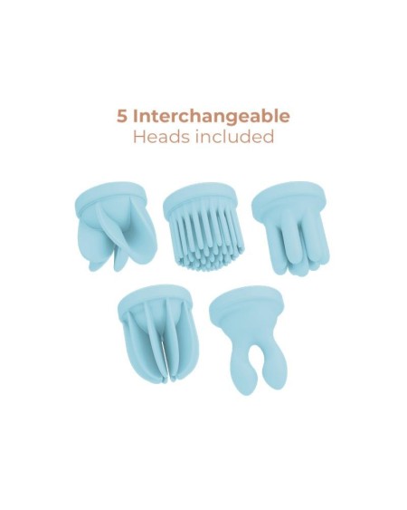 Stimulator Caress Vibration and Rotation Light Blue