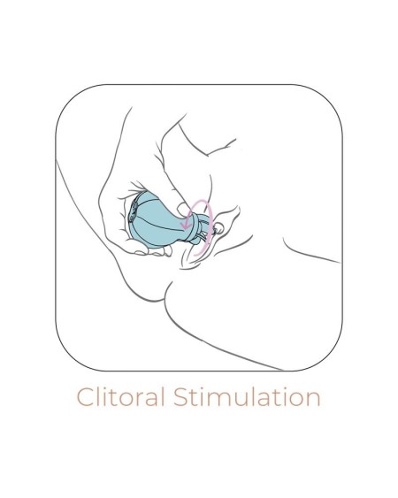 Stimulator Caress Vibration and Rotation Light Blue