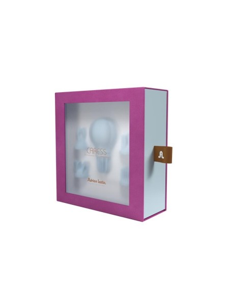 Stimulator Caress Vibration and Rotation Light Blue