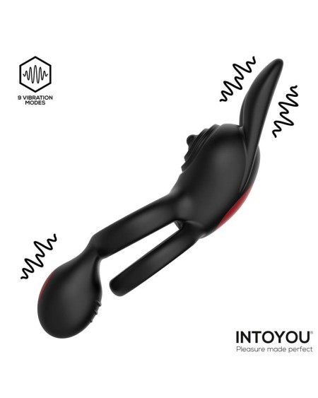 Konny Vibrating Rabbit Double Cockring with Remote
