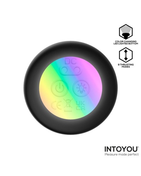 Krax Butt Plug with Vibration, Thrusting, Led Light and Remote