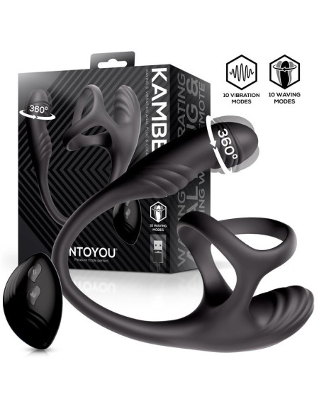 Kamber 360º Waving Vibrating Anal Plug and Cockring