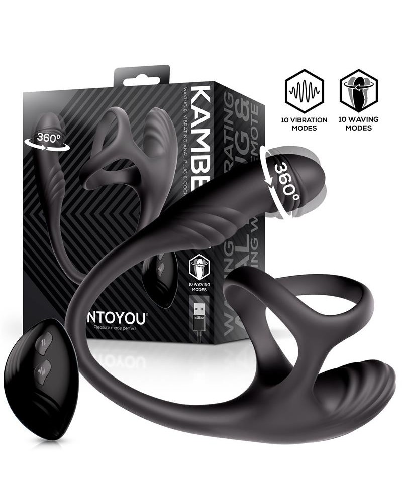 Kamber 360º Waving Vibrating Anal Plug and Cockring