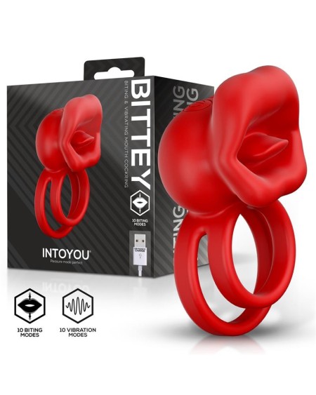 Bittey Cock Ring with Vibration and Biting