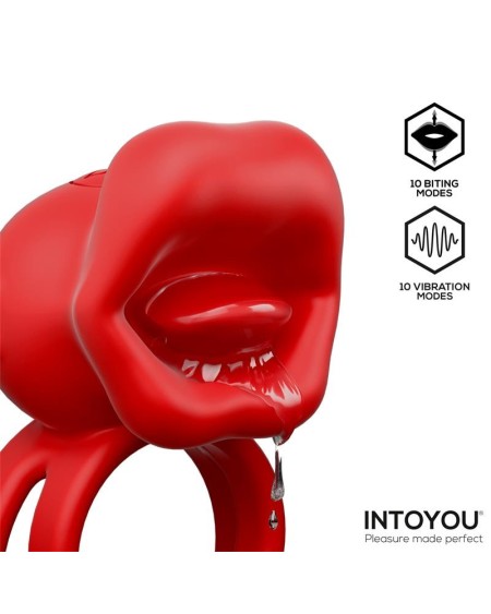 Bittey Cock Ring with Vibration and Biting