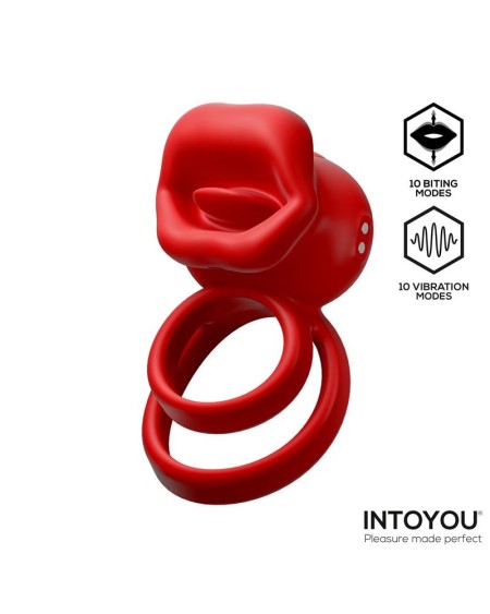 Bittey Cock Ring with Vibration and Biting