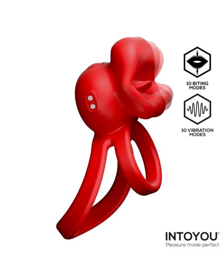 Bittey Cock Ring with Vibration and Biting