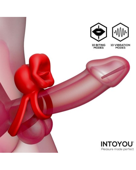 Bittey Cock Ring with Vibration and Biting