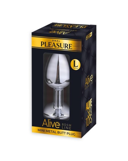 Anal Plug with Pink Jewel Size L