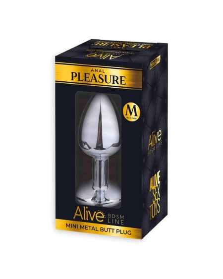 Anal Plug with Black Jewel Size M