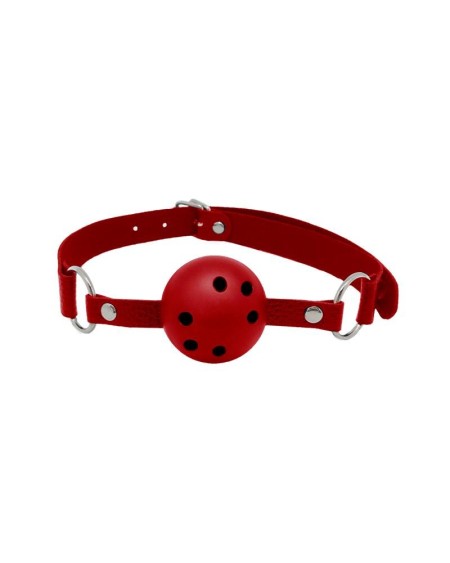 Discretion Breathable Gag Red